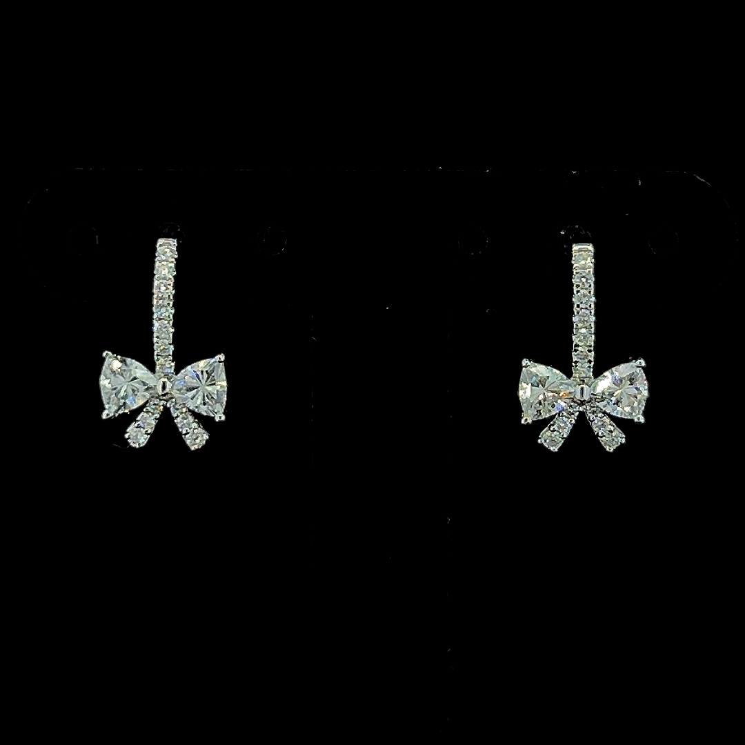 Lab grown diamond dangling earring
