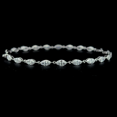 Lab grown diamond cuff bracelet