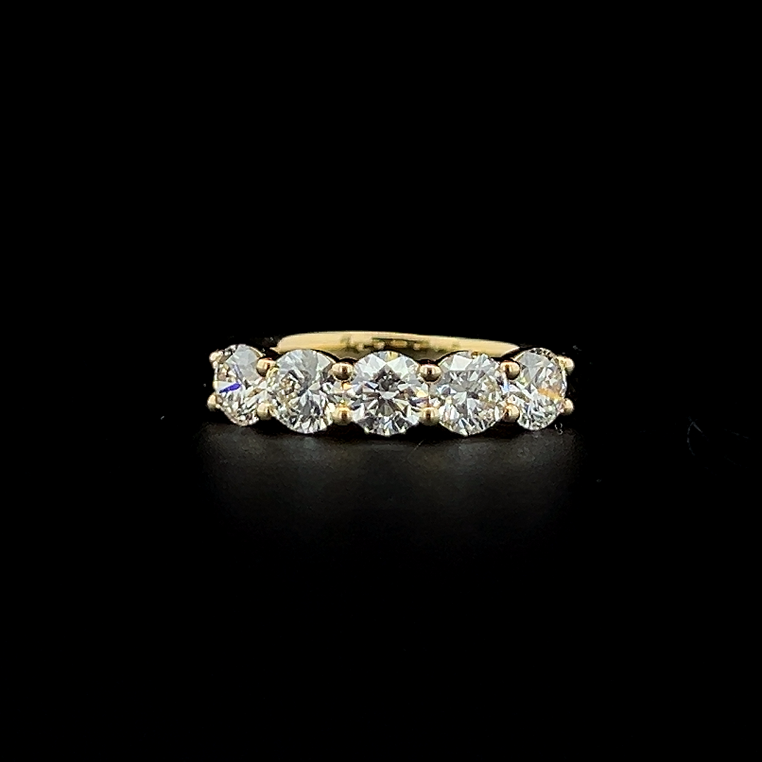 Lab grown diamond 5 stone rings