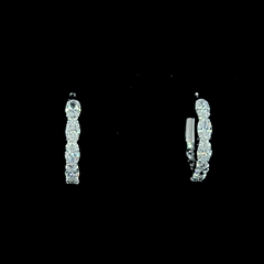 Lab grown diamond hoop earring