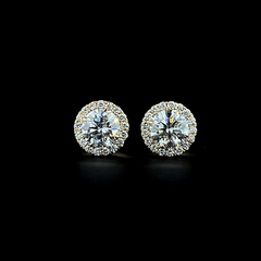 Lab grown diamond pushback stud earring