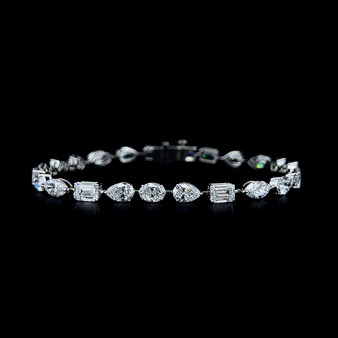 Lab grown diamond mix shape bracelet