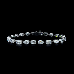 Lab grown diamond mix shape bracelet