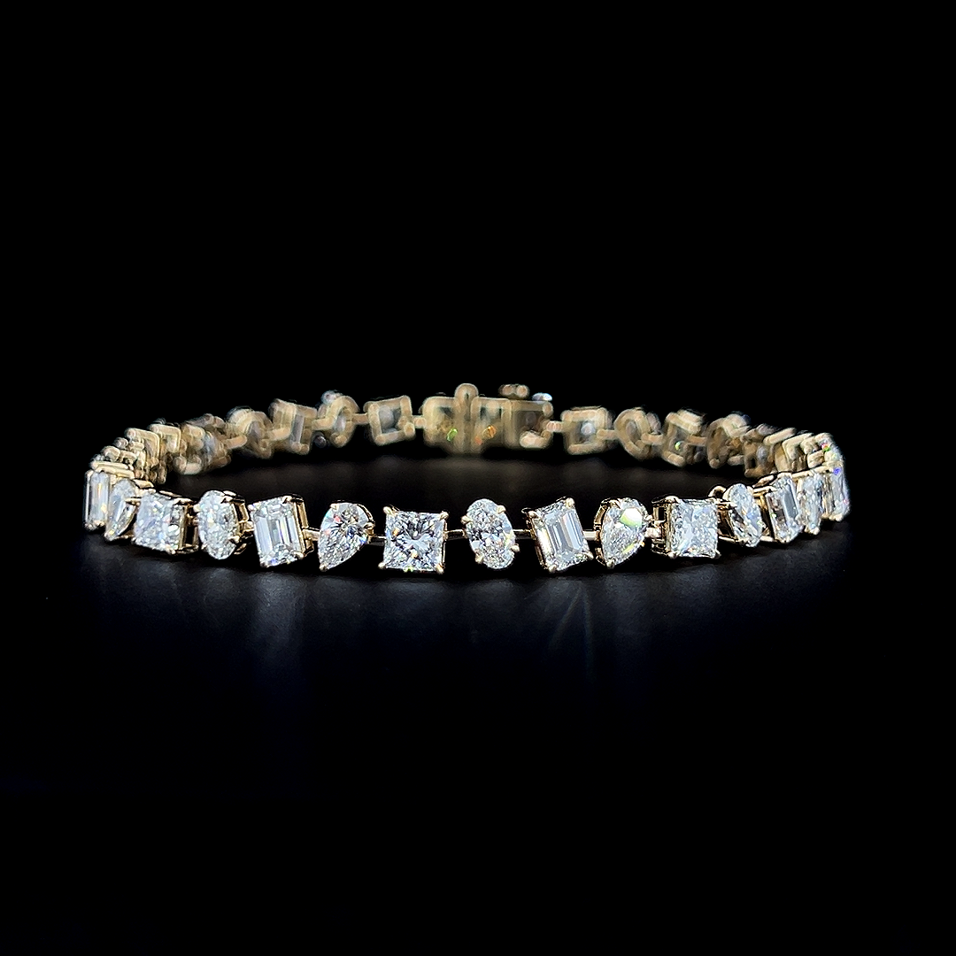 Lab grown diamond mix shape bracelet