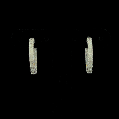 Lab grown diamond hoop earring