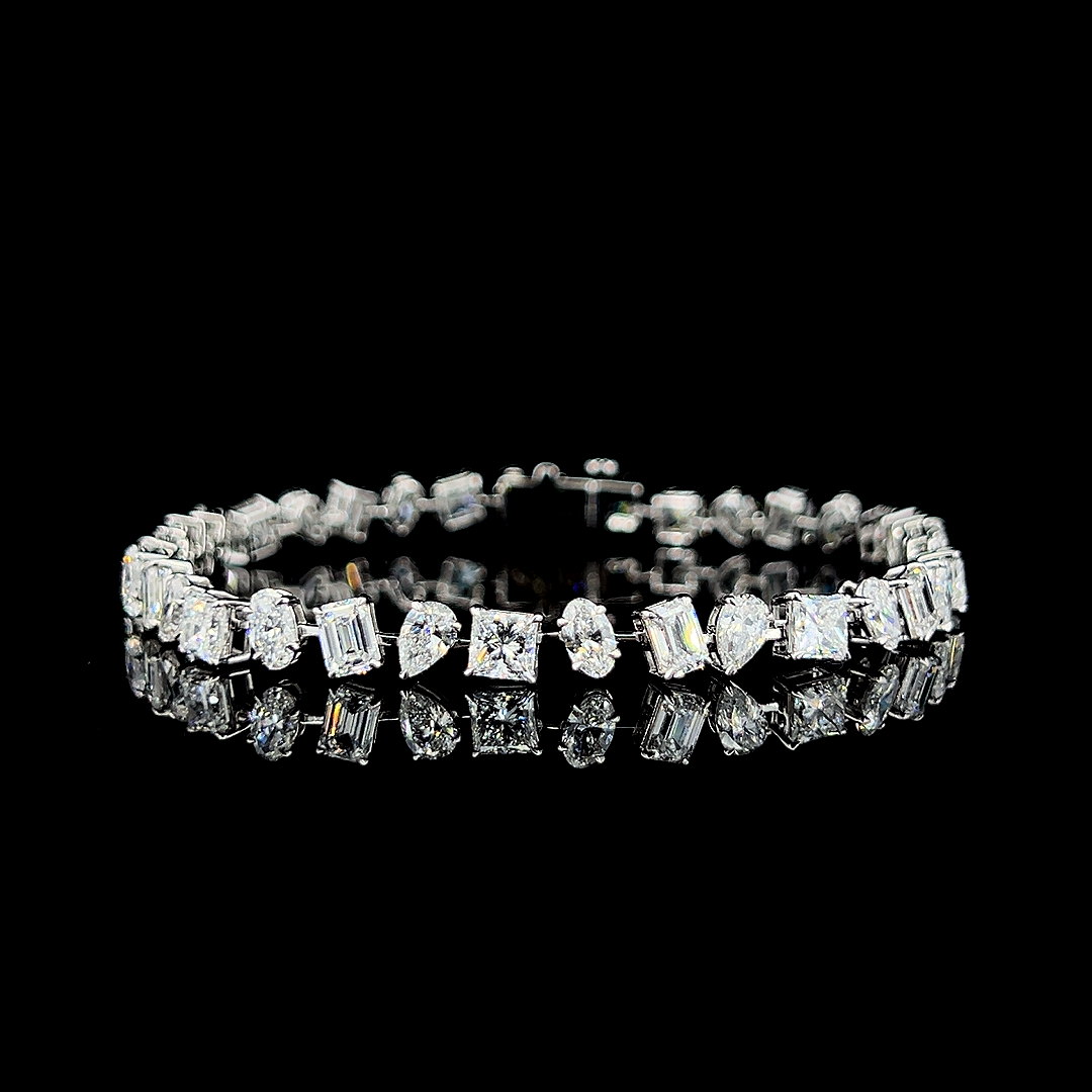 Lab grown diamond mix shape bracelet
