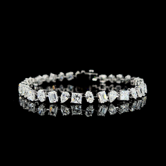 Lab grown diamond mix shape bracelet