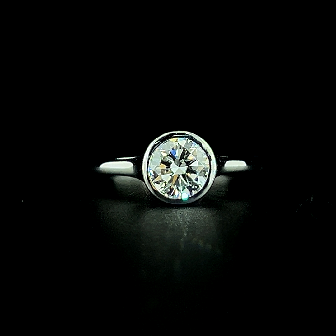 Lab grown diamond bezel rings