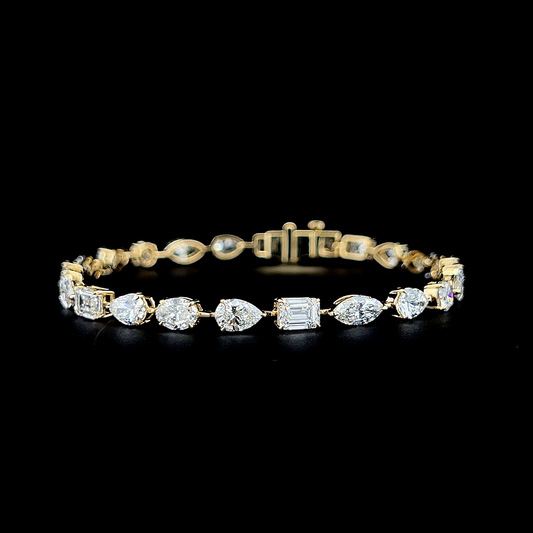 Lab grown diamond mix shape bracelet