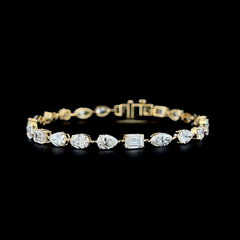 Lab grown diamond mix shape bracelet