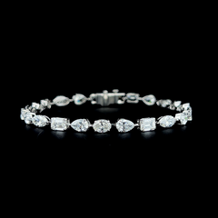 Lab grown diamond mix shape bracelet