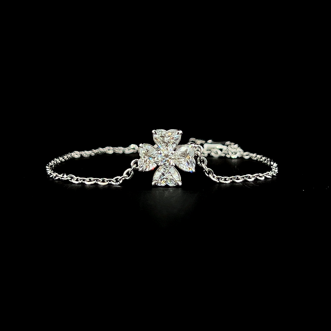 Lab grown diamond cuff bracelet