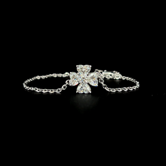 Lab grown diamond cuff bracelet