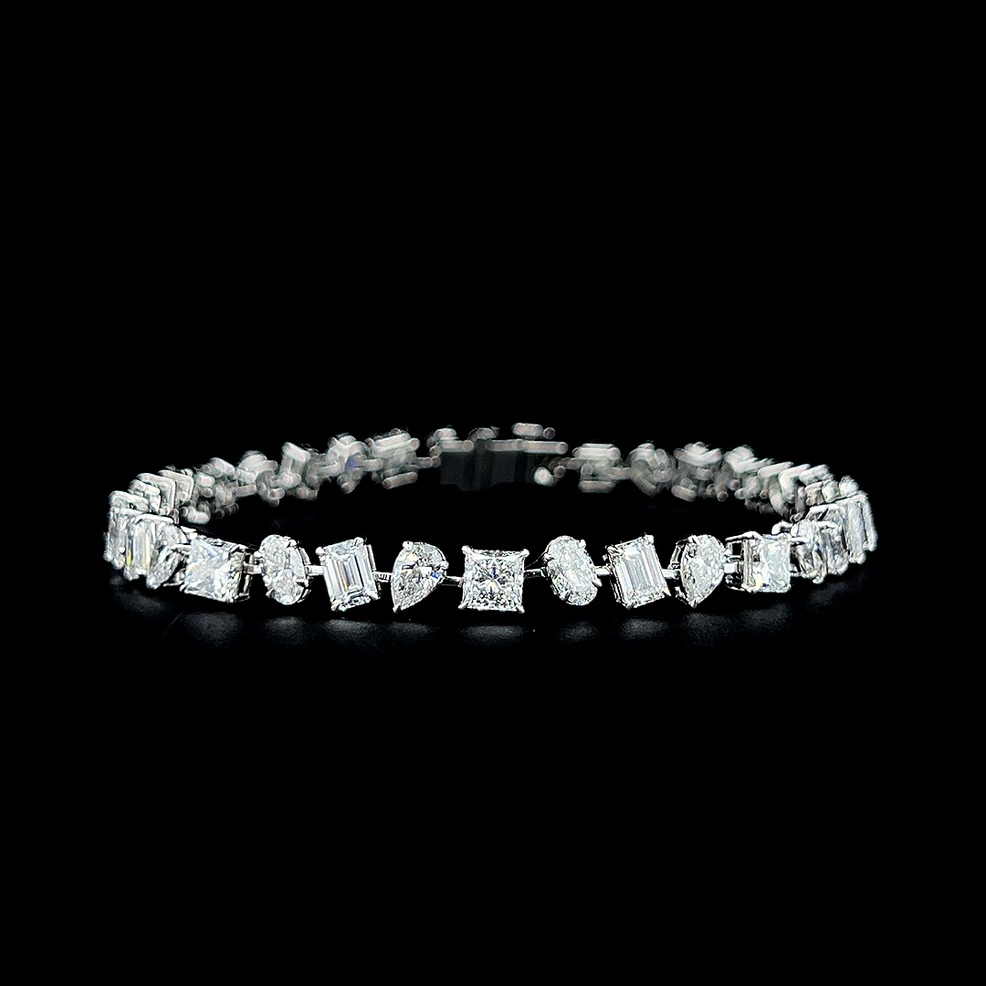Lab grown diamond mix shape bracelet