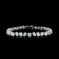 Lab grown diamond mix shape bracelet