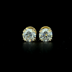Lab grown diamond double prong earring