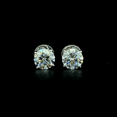 Lab grown diamond pushback stud earring