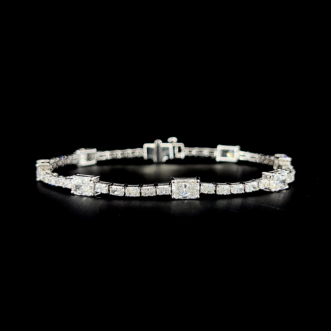 Lab grown diamond fancy shape bracelet