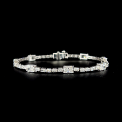 Lab grown diamond fancy shape bracelet
