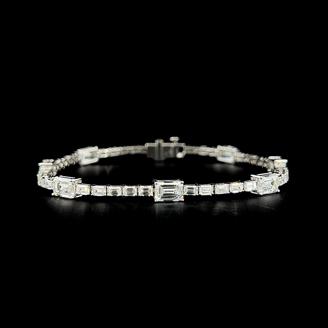 Lab grown diamond fancy shape bracelet