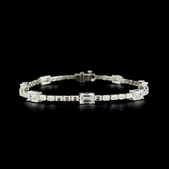 Lab grown diamond fancy shape bracelet