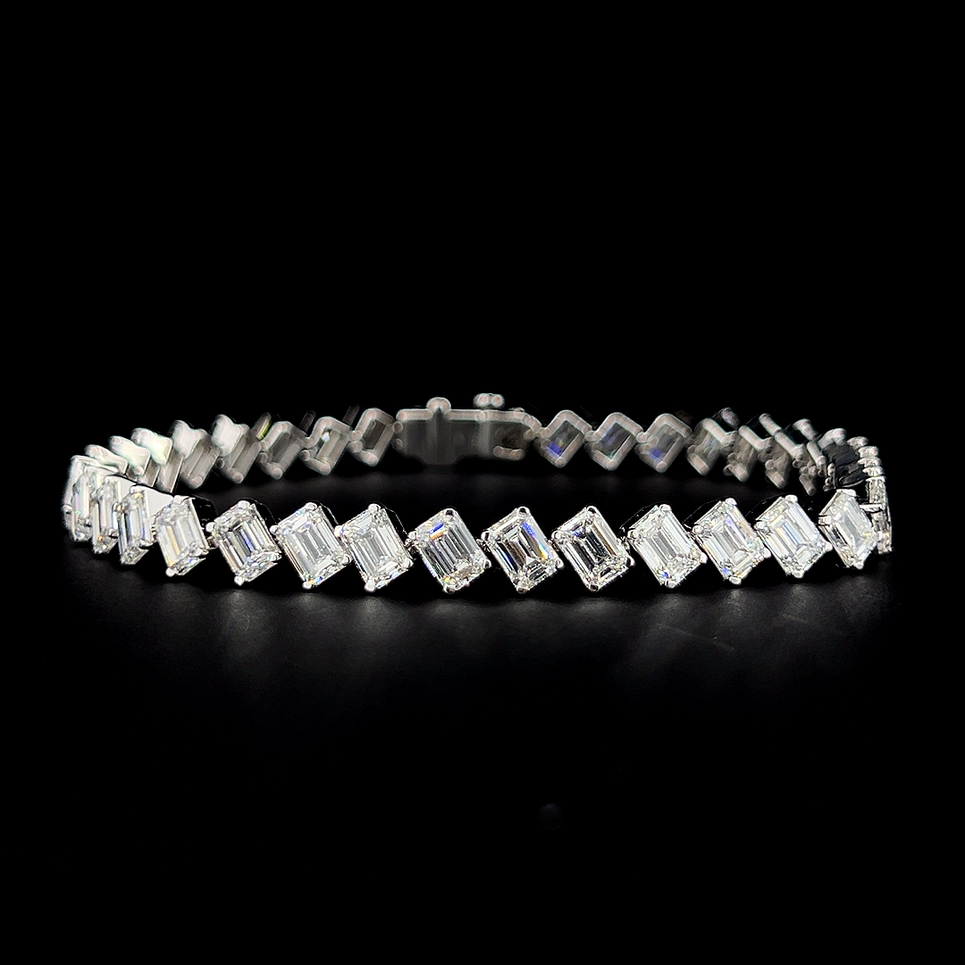 Lab grown diamond fancy shape bracelet