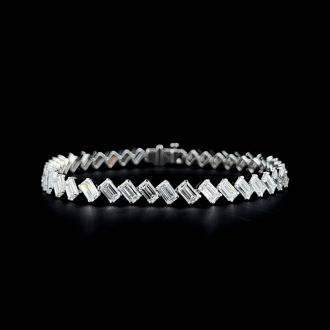 Lab grown diamond fancy shape bracelet