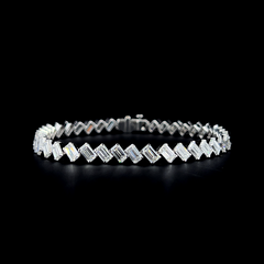 Lab grown diamond fancy shape bracelet