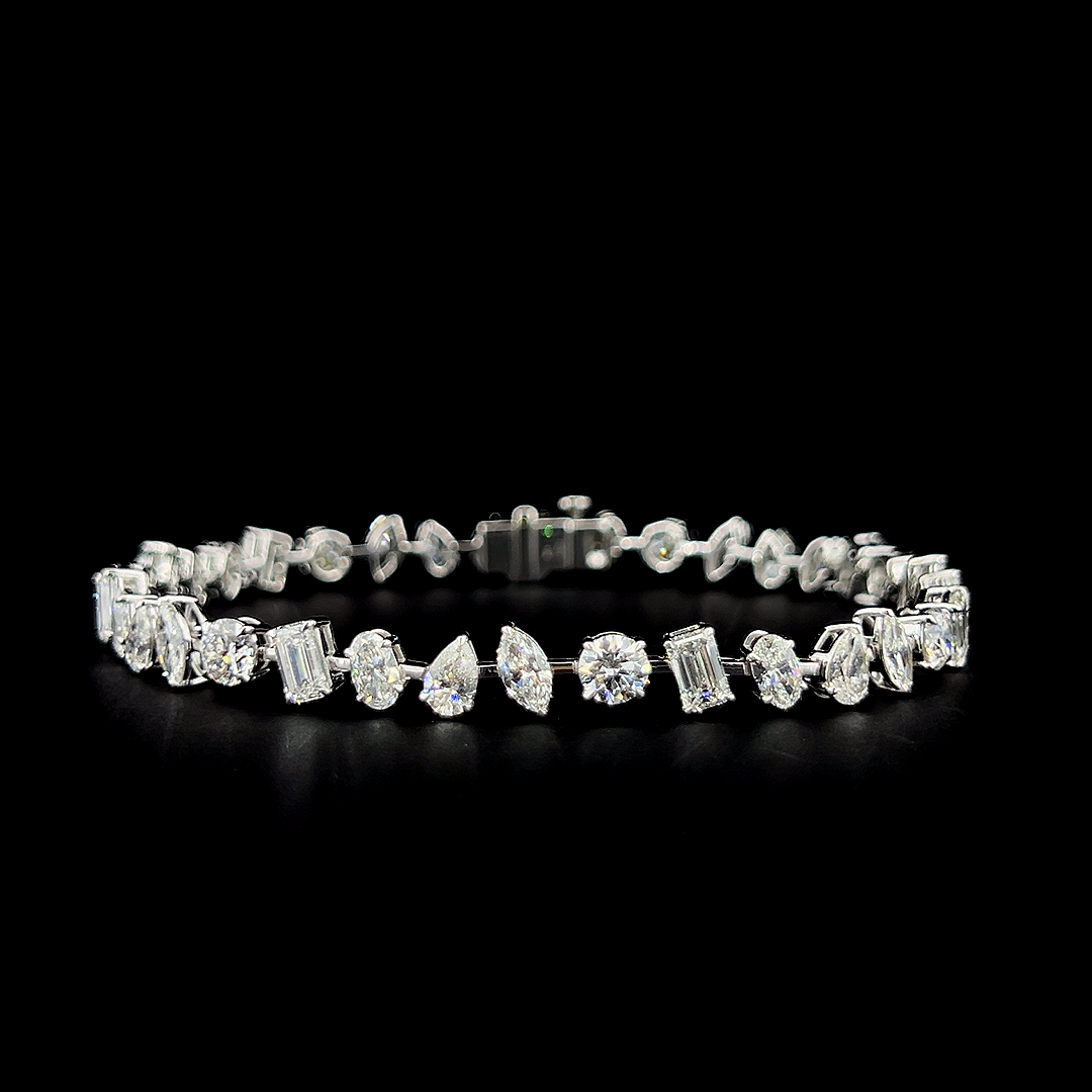 Lab grown diamond mix shape bracelet