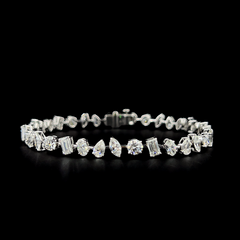 Lab grown diamond mix shape bracelet