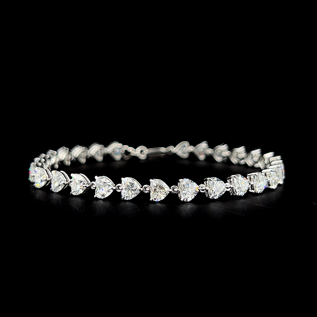 Lab grown diamond fancy shape bracelet