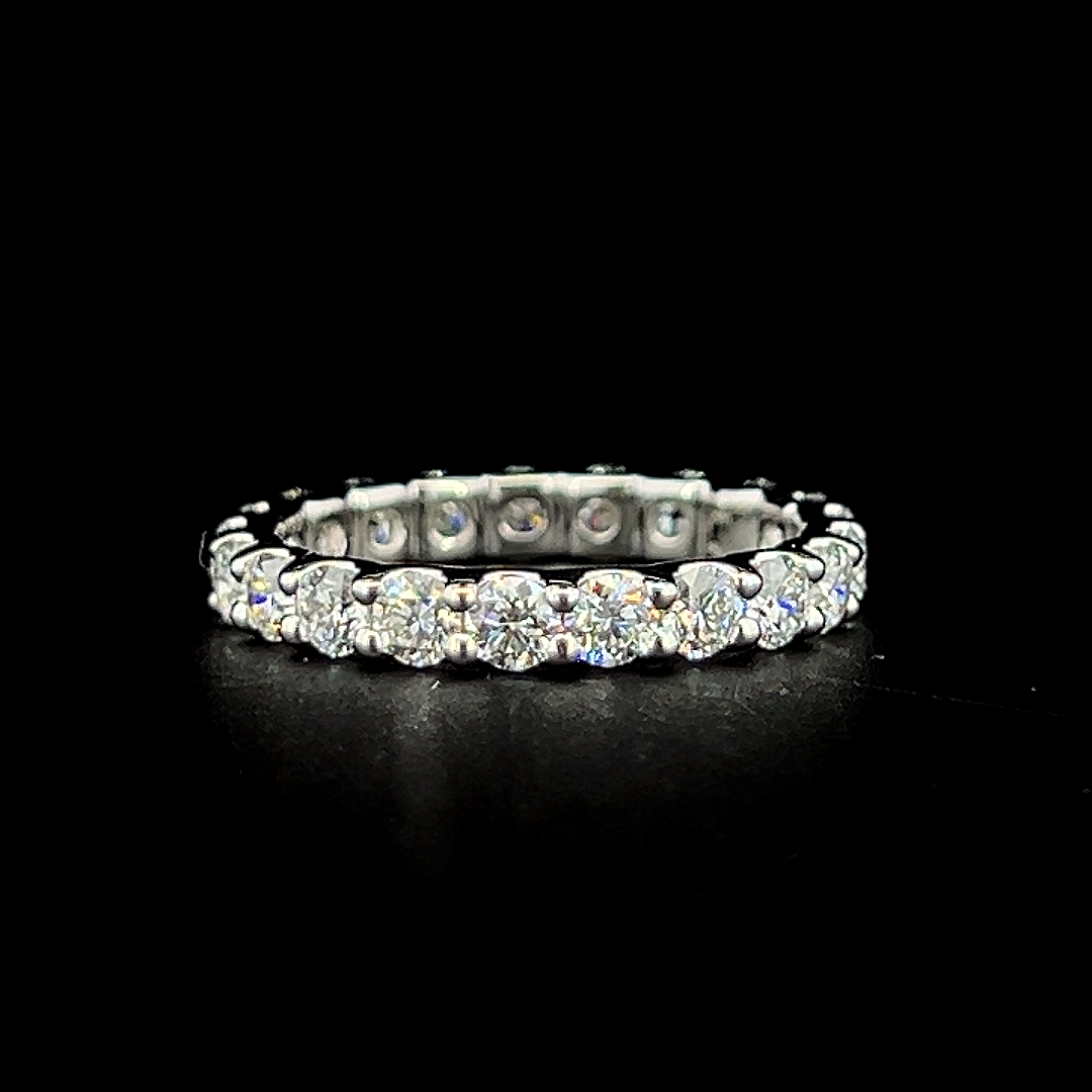 Lab grown diamond eternity band rings
