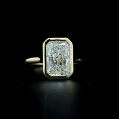 Lab grown diamond bezel rings