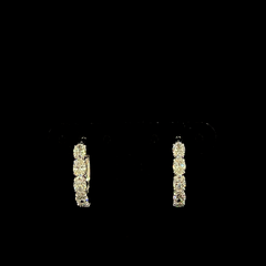 Lab grown diamond hoop earring