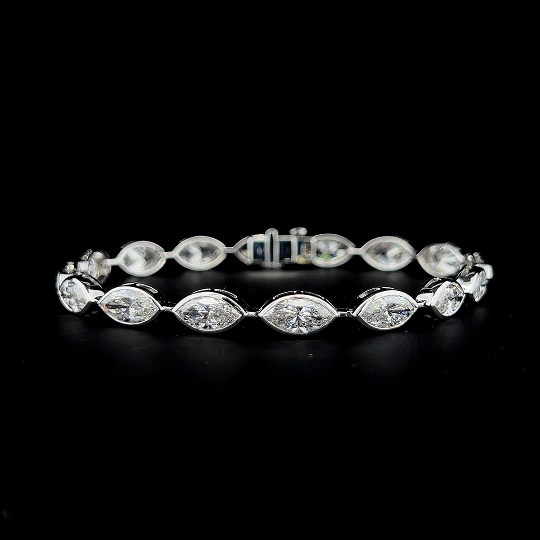 Lab grown diamond fancy shape bracelet