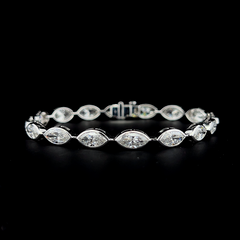 Lab grown diamond fancy shape bracelet