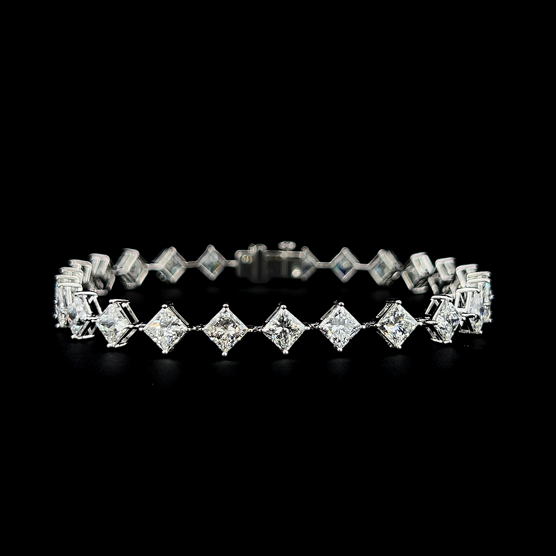 Lab grown diamond fancy shape bracelet