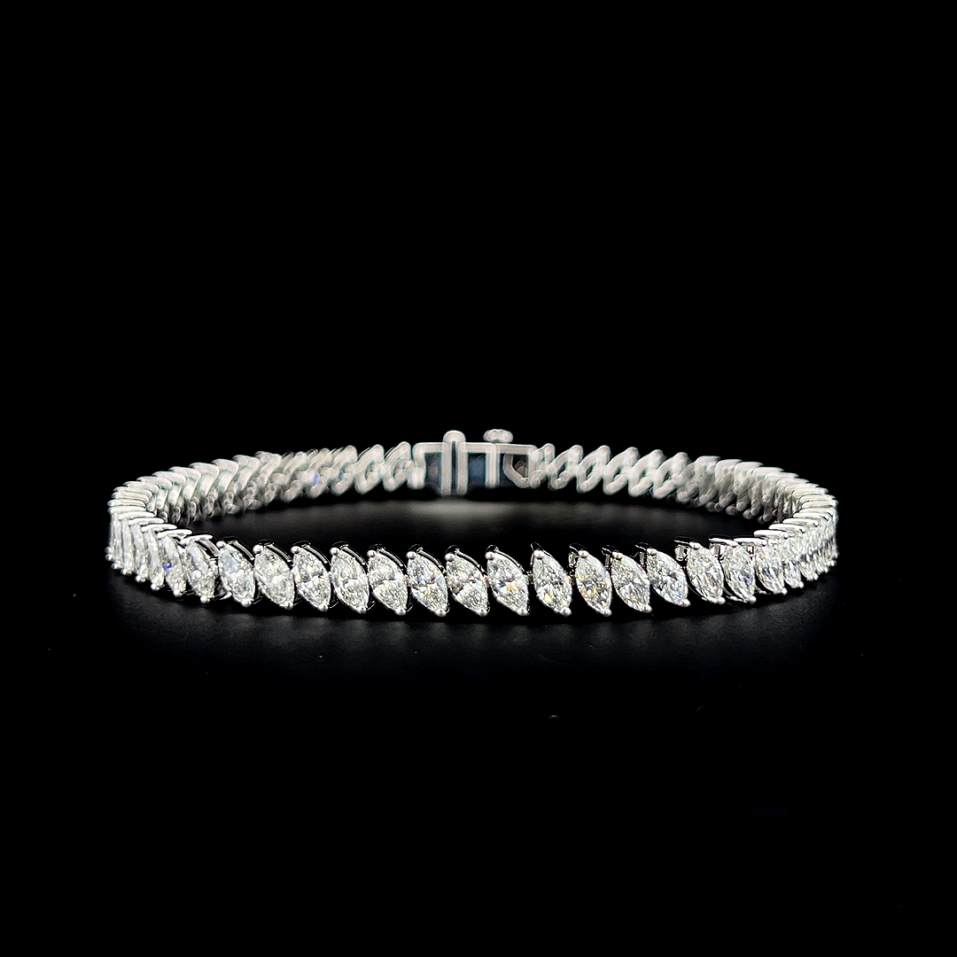 Lab grown diamond fancy shape bracelet