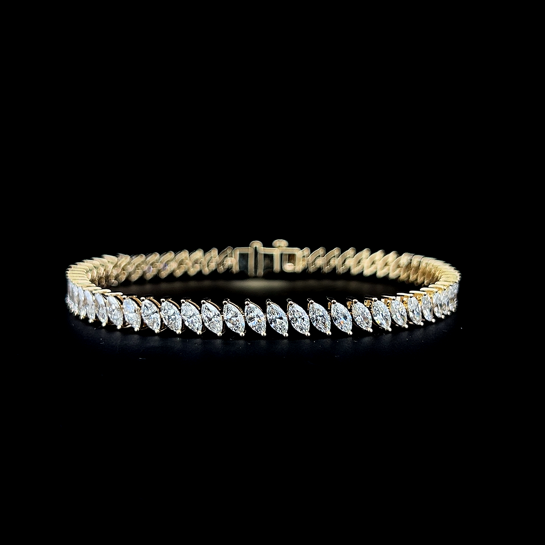 Lab grown diamond fancy shape bracelet