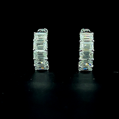 Lab grown diamond hoop earring