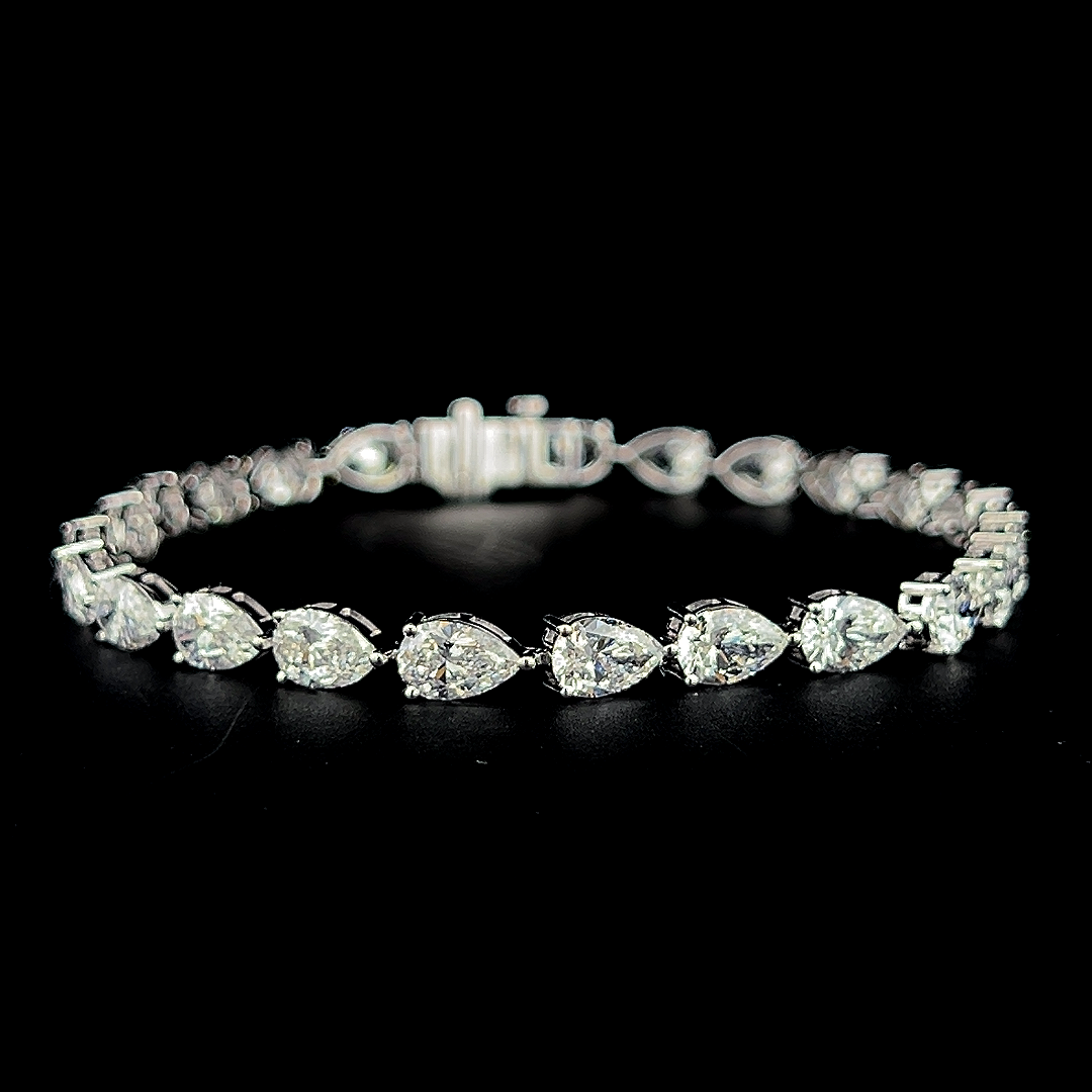 Lab grown diamond fancy shape bracelet