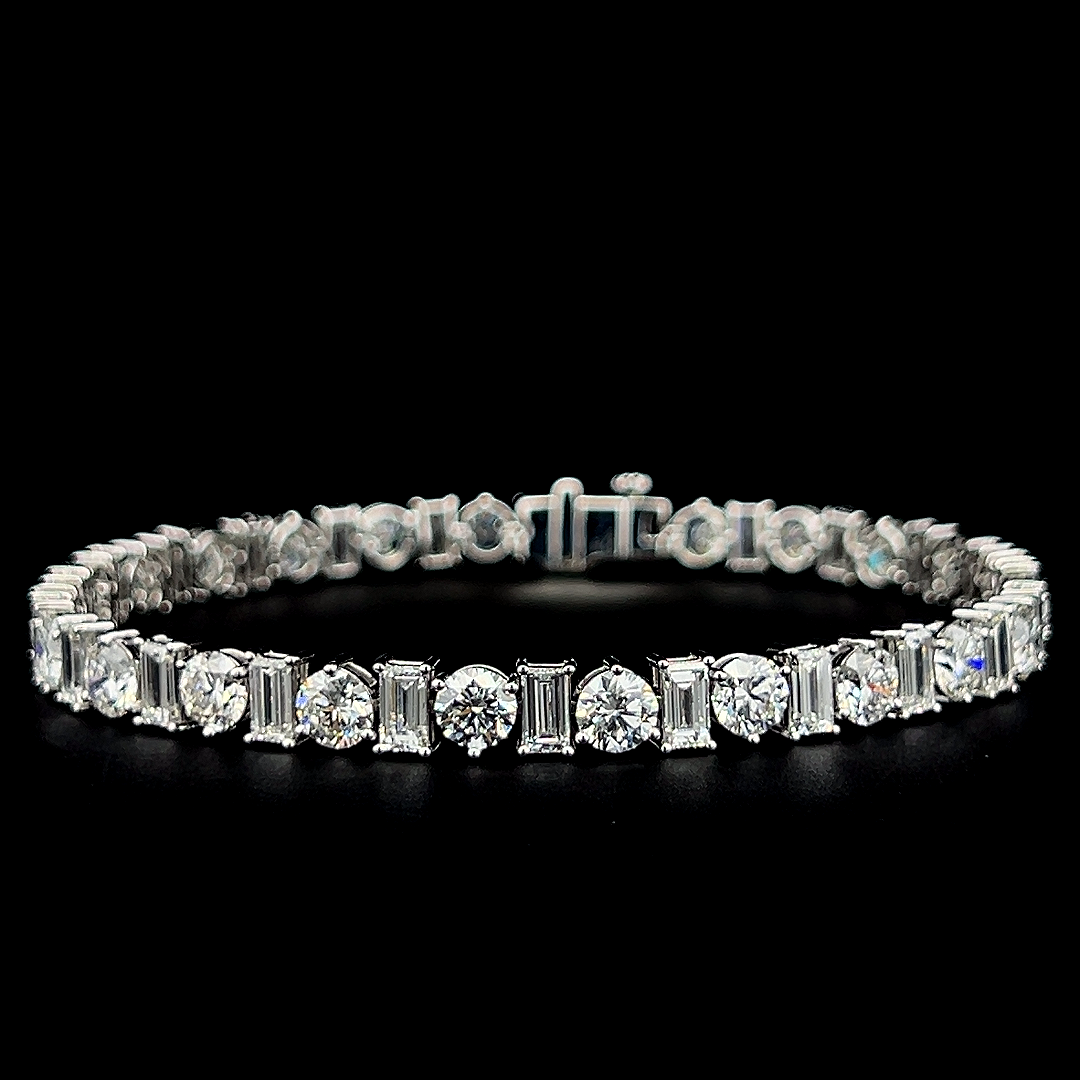 Lab grown diamond mix shape bracelet