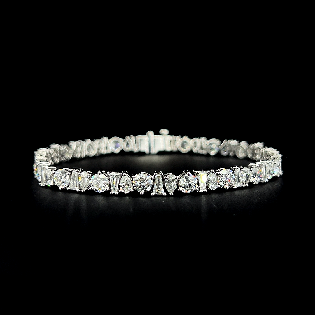 Lab grown diamond mix shape bracelet