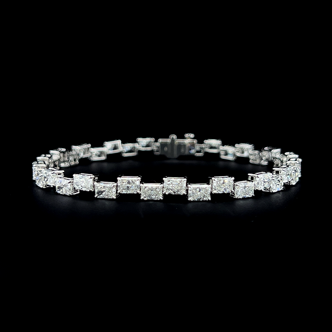 Lab grown diamond fancy shape bracelet
