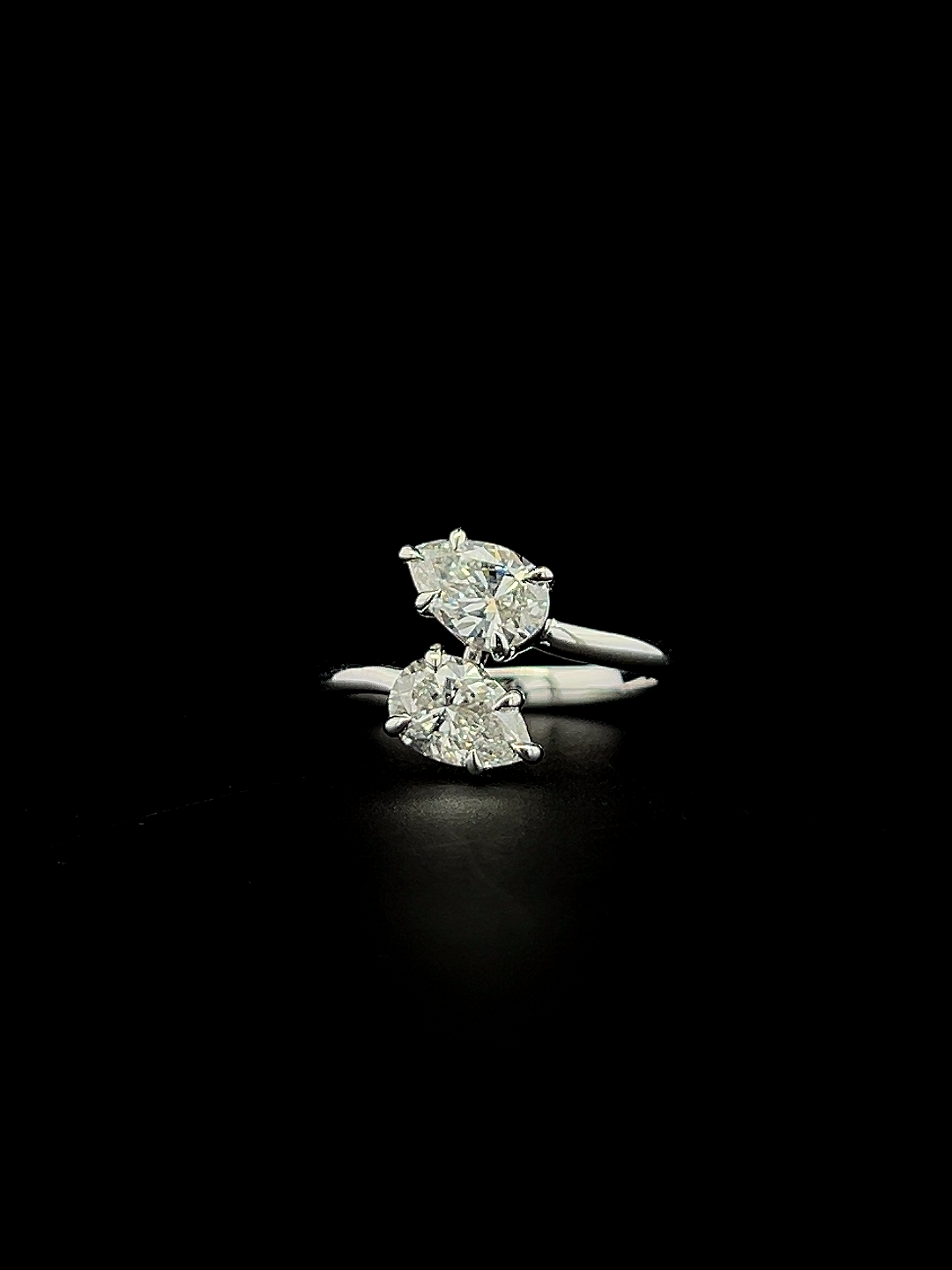 Lab grown diamond bypass ring