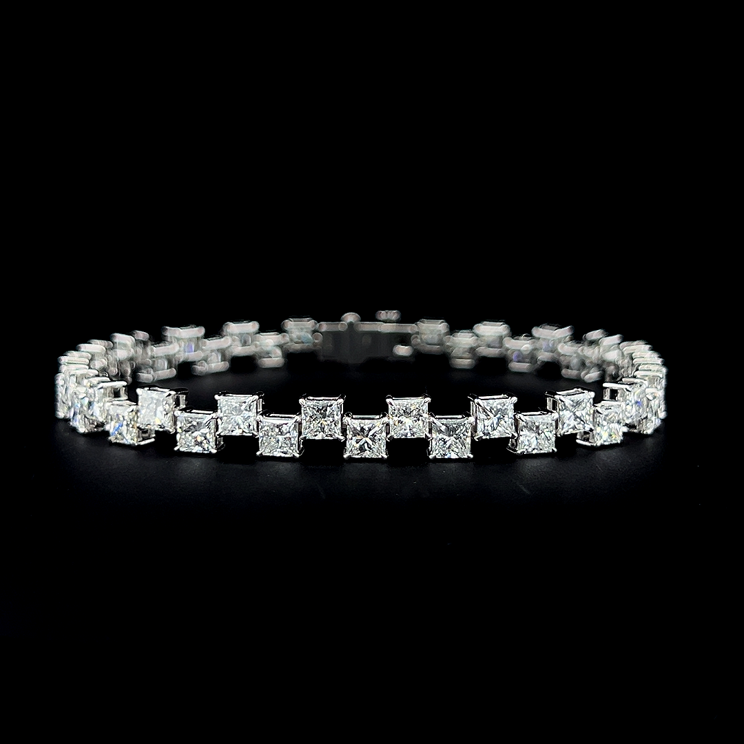 Lab grown diamond fancy shape bracelet