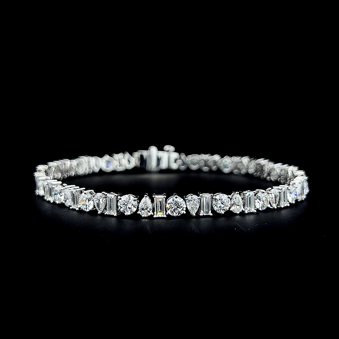 Lab grown diamond mix shape bracelet