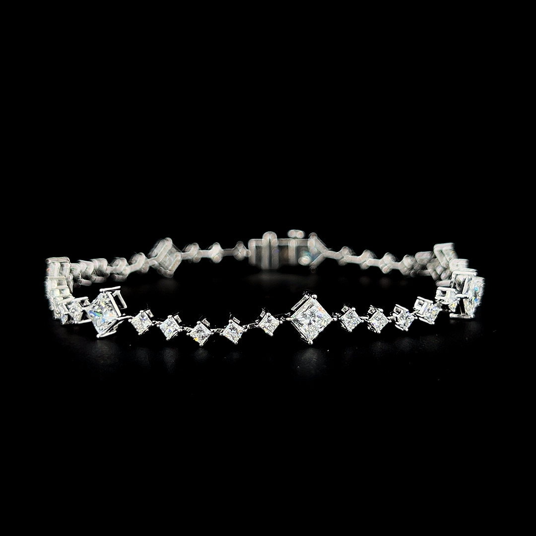 Lab grown diamond fancy shape bracelet