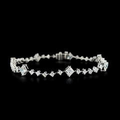 Lab grown diamond fancy shape bracelet