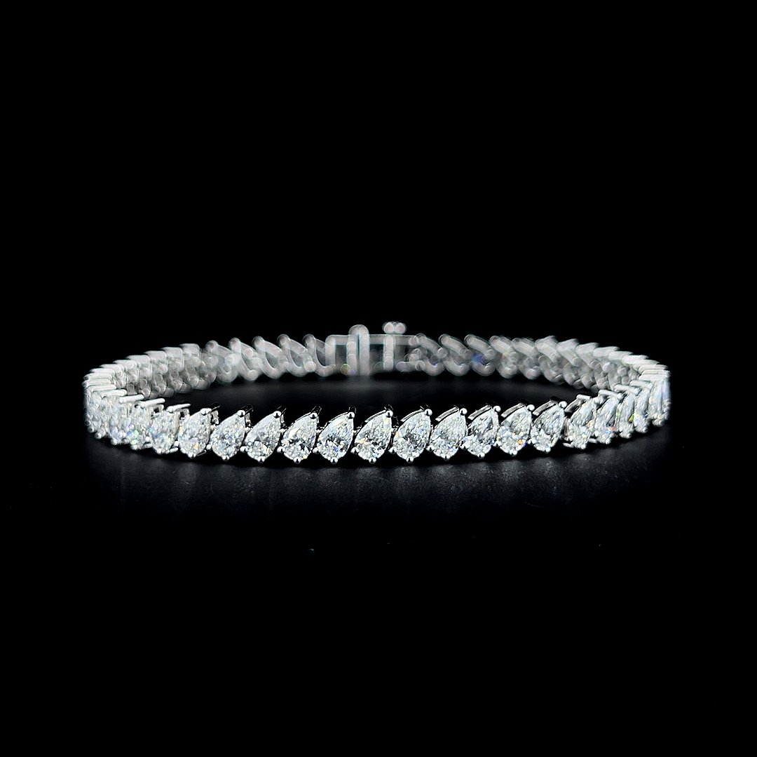 Lab grown diamond fancy shape bracelet